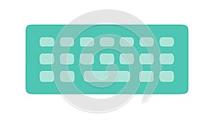 Computer Keyboard Icon, Typing and Data Entry, vector design Generative AI