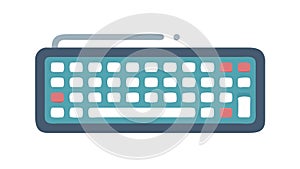 Computer Keyboard Icon, Typing and Data Input Device, vector design Generative AI