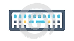 Computer Keyboard Icon, Typing and Data Input, vector design Generative AI