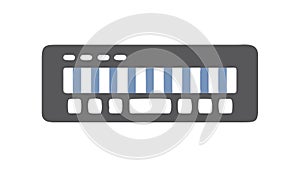 Computer keyboard icon, typing and digital input device, vector design Generative AI