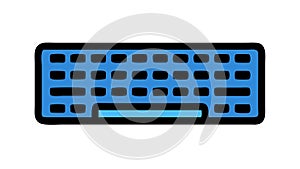 Computer Keyboard Icon: Typing Digital Input. vector design Generative AI