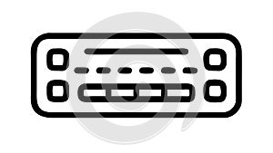 Computer Keyboard Icon, Typing Digital Input, vector design Generative AI