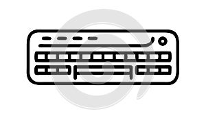 Computer Keyboard Icon, Typing Input Device, vector design Generative AI