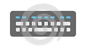 Computer Keyboard Icon for Typing and Input, vector design Generative AI