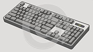 Computer keyboard illustration, input device design vector design Generative AI
