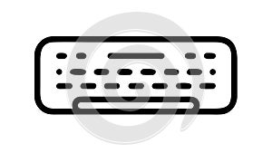 Computer Keyboard Input Icon: Typing, Data Entry, and Digital Interaction, vector design Generative AI