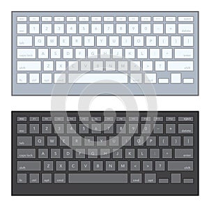 Computer keyboard isolated on white
