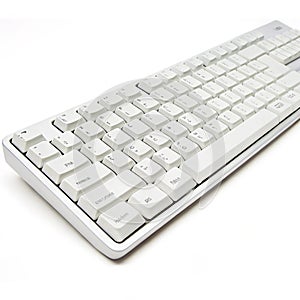 Keyboard workplace isolated on white background