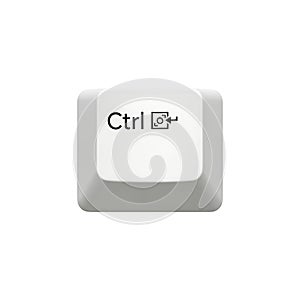 Computer keyboard key ctrl button input
