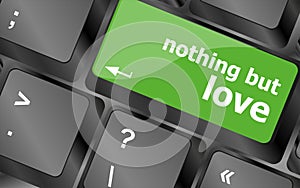 Computer keyboard key - nothing but love