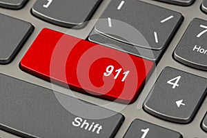 Computer keyboard with 911 key