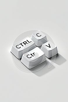 Computer Keyboard Keys for Copy and Paste Shortcut
