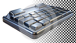 Computer keyboard keys, technology and input device png transparent image Generative AI
