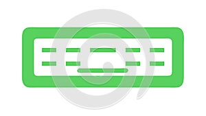 Computer keyboard layout. Typing and data entry, vector design Generative AI