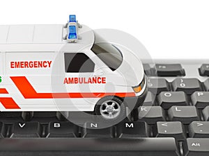 Computer keyboard and medical car