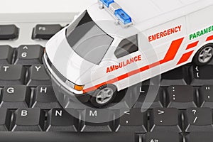Computer keyboard and medical car