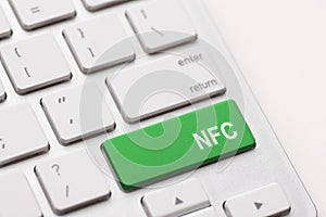 Computer keyboard with NFC technology