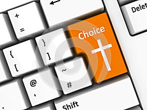 Computer keyboard orange choice