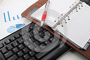 Computer keyboard and organizer