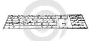 Computer keyboard outline