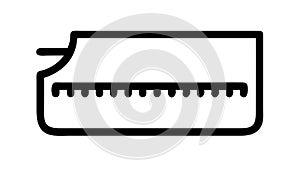 Computer Keyboard Outline Icon, Typing and Input, vector design Generative AI