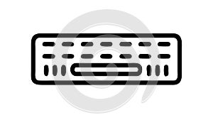 Computer keyboard outline. Typing and input device, vector design Generative AI