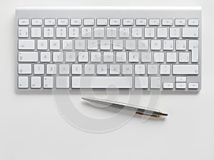 Computer keyboard and pen