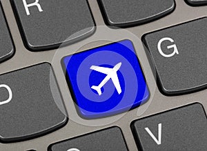 Computer keyboard with Plane key