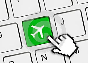 Computer keyboard with Plane key