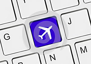 Computer keyboard with Plane key