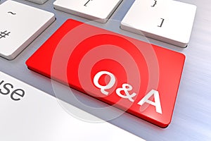 Computer keyboard with a Q&A Button Concept