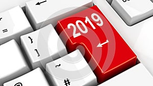 Computer keyboard with button 2019 #4