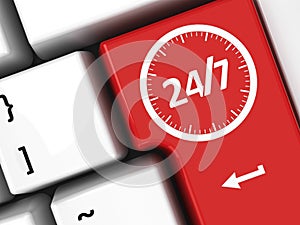 Computer keyboard round-the-clock service