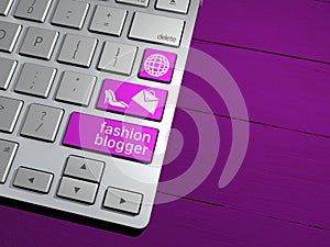 A computer keyboard, the search button. Search Engine, Fashion bloggers