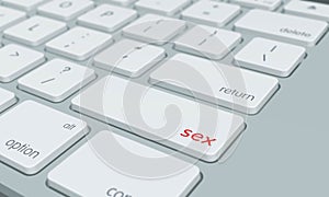 Close up of sex keyboard button