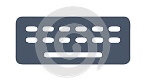 Computer Keyboard Typing Input Device Vector, vector design Generative AI