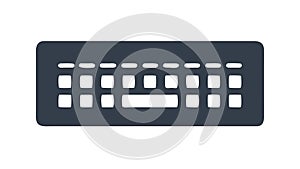 Computer Keyboard Vector Icon, Typing Digital Input Device, vector design Generative AI