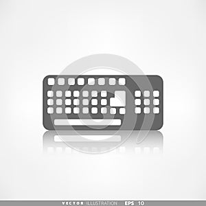 Computer keyboard vector web icon.