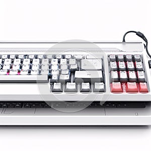 computer keyboard on a white background.