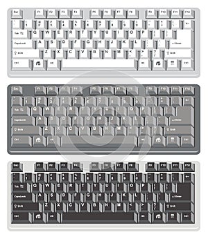 Computer keyboards, vector