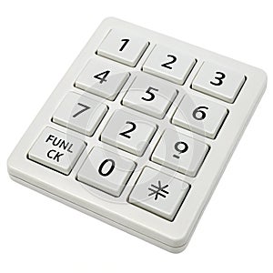 Keypad isolated on white background photo