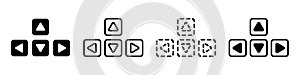 Computer keys vector set. Computer buttons arrows and letters vector. Gamer keys on the keyboard.