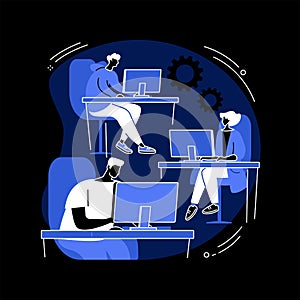 Computer Lab abstract concept vector illustration.
