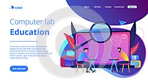 Computer Lab education landing page.