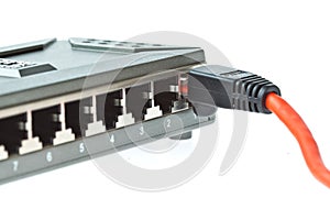 Computer LAN Cables with Router