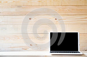 Computer,laptop with blank screen photo