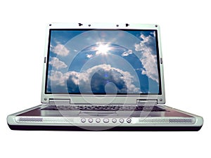 Computer - laptop blue sky