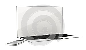 Computer laptop notebook 3d-illustration