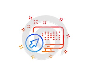 Computer line icon. Web system sign. Monitor symbol. Vector