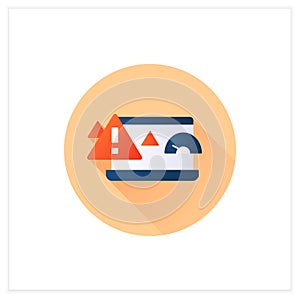 Computer loading flat icon